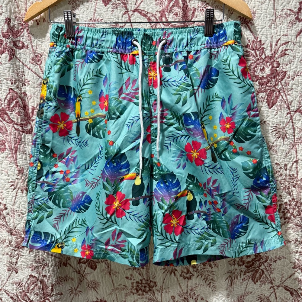 U.S. Surf Club Tropical Toucan Swim Trunks Men’s M